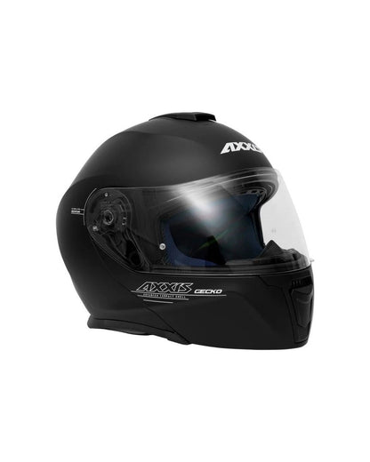 AXXIS Gecko SV Solid A1 Mat Siyah Çene Açılır Motosiklet Kaskı