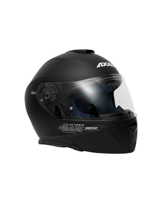 AXXIS Gecko SV Solid A1 Mat Siyah Çene Açılır Motosiklet Kaskı