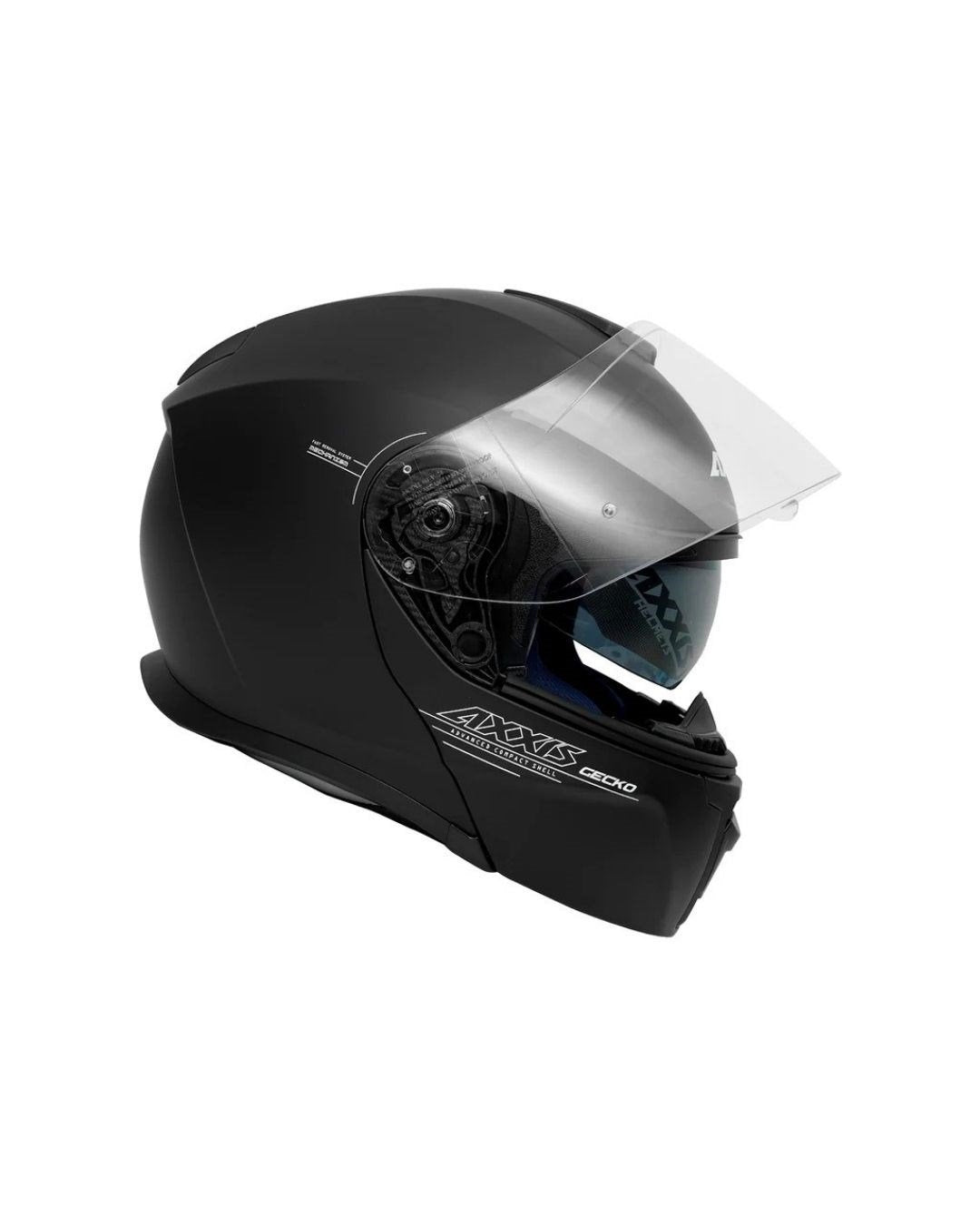 AXXIS Gecko SV Solid A1 Mat Siyah Çene Açılır Motosiklet Kaskı