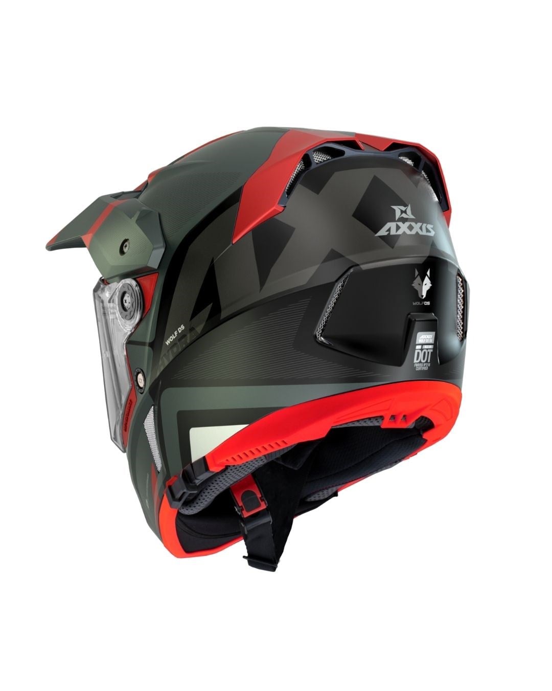 AxxisAXXIS Wolf DS Hydra B5 Mat Kırmızı Adventure Motosiklet Kaskı