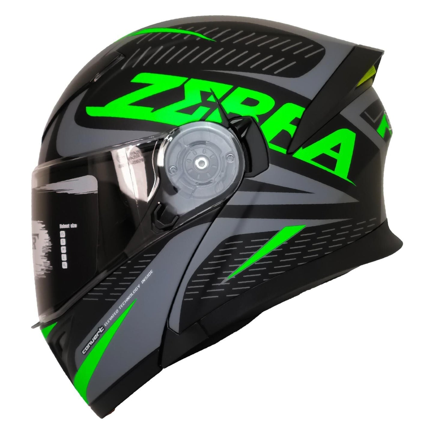 FAZER 965 ÇENE AÇILIR KASK GÜNEŞ VİZÖRLÜ ZEBRA