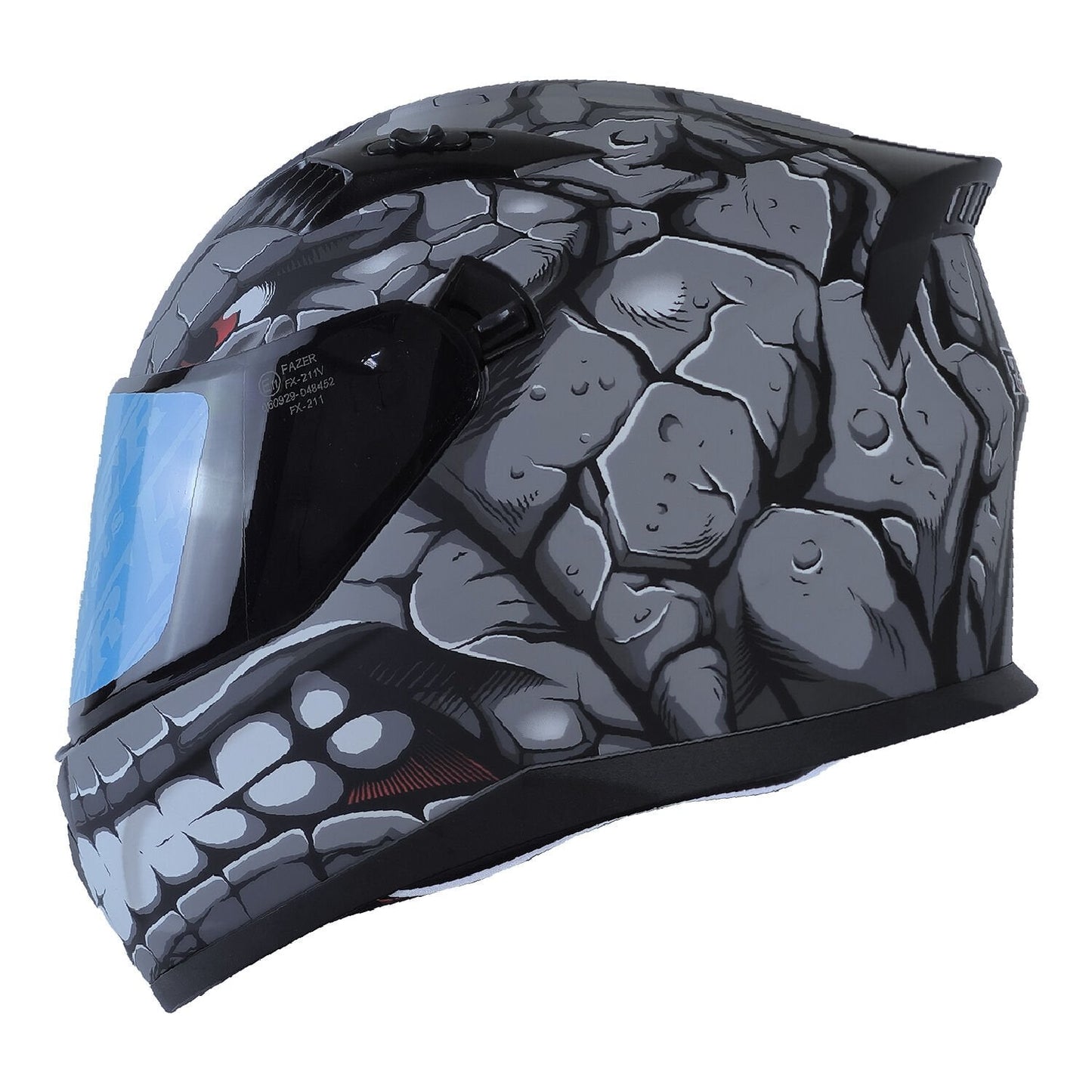FAZER FX-211 FULL FACE KASK GÜNEŞ VİZÖRLÜ FANTASTİC GREY