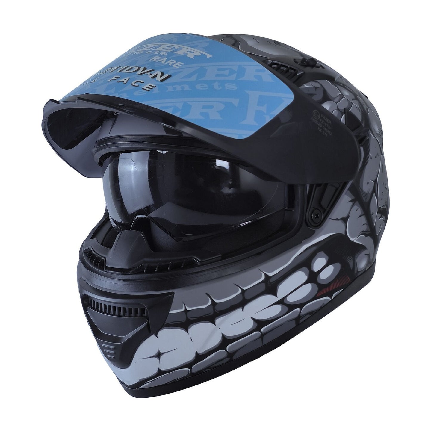 FAZER FX-211 FULL FACE KASK GÜNEŞ VİZÖRLÜ FANTASTİC GREY