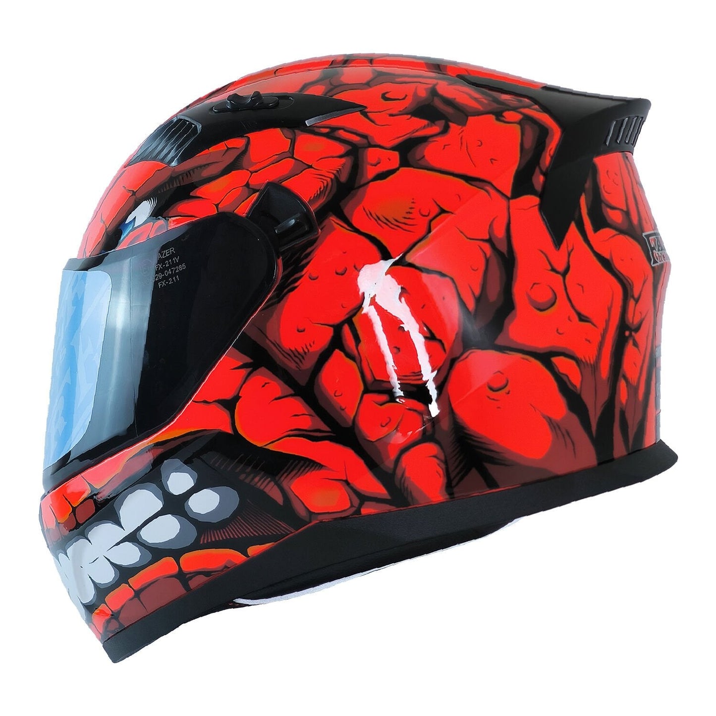 FAZER FX-211 FULL FACE KASK GÜNEŞ VİZÖRLÜ FANTASTİC RED