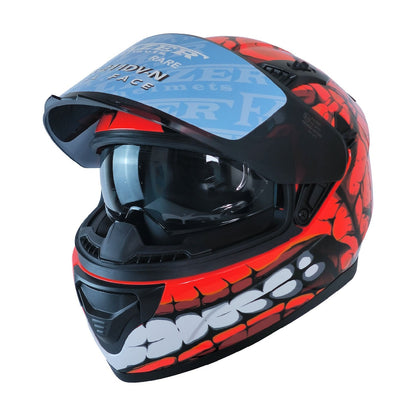 FAZER FX-211 FULL FACE KASK GÜNEŞ VİZÖRLÜ FANTASTİC RED