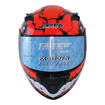 FAZER FX-211 FULL FACE KASK GÜNEŞ VİZÖRLÜ FANTASTİC RED