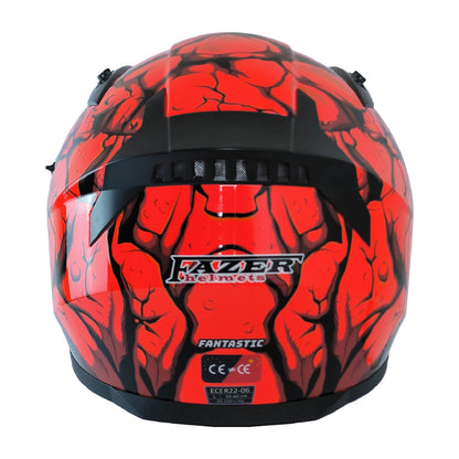 FAZER FX-211 FULL FACE KASK GÜNEŞ VİZÖRLÜ FANTASTİC RED