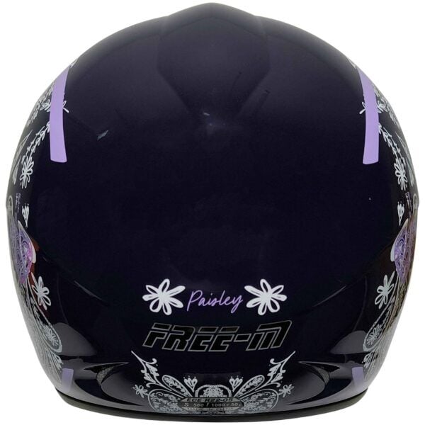 FREEM FR-601 YARIM KASK SİYAH CAMLI PAISLEY WOMEN