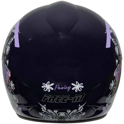 FREEM FR-601 YARIM KASK SİYAH CAMLI PAISLEY WOMEN