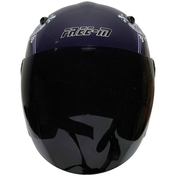 FREEM FR-601 YARIM KASK SİYAH CAMLI PAISLEY WOMEN