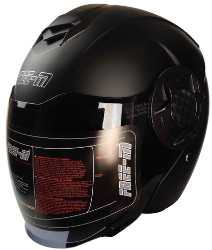 FREEM FR-665 YARIM KASK GÜNEŞ VİZÖRLÜ MAT BLACK