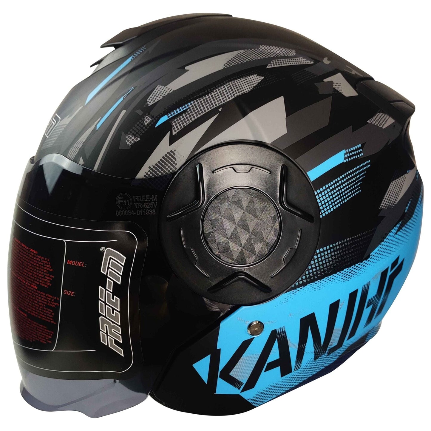 FREEM FR-665 YARIM KASK GÜNEŞ VİZÖRLÜ MAT TURKUAZ