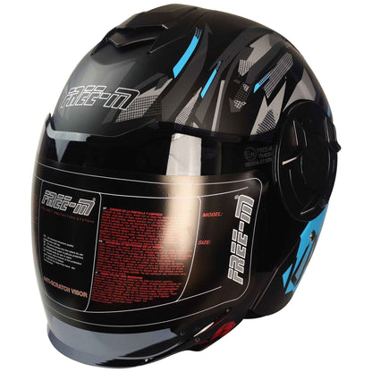 FREEM FR-665 YARIM KASK GÜNEŞ VİZÖRLÜ MAT TURKUAZ
