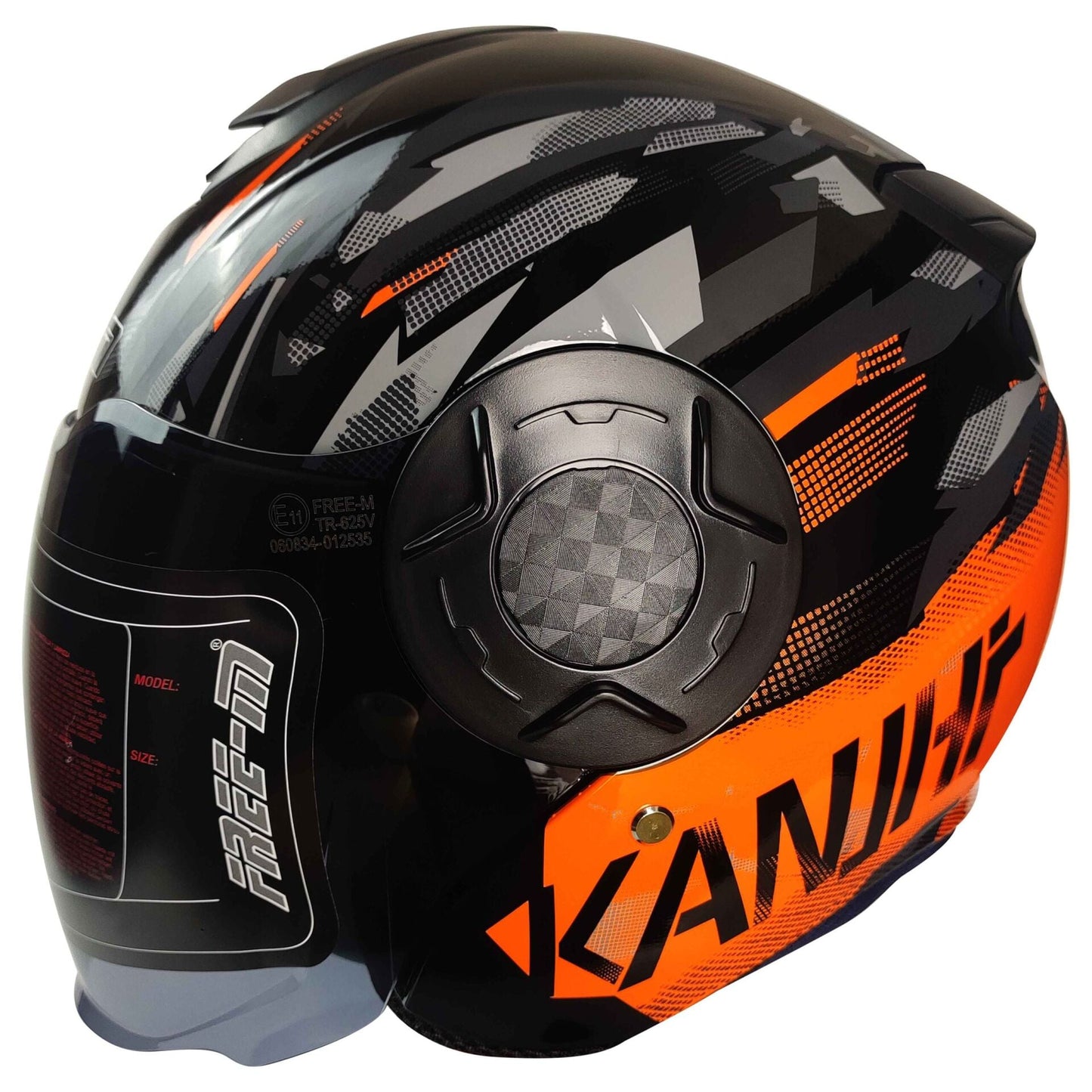 FREEM FR-665 YARIM KASK GÜNEŞ VİZÖRLÜ ORANGE