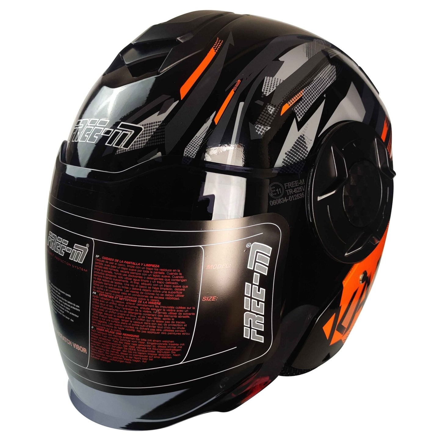 FREEM FR-665 YARIM KASK GÜNEŞ VİZÖRLÜ ORANGE