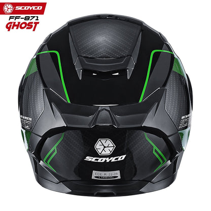 Scoyco Motosiklet Kaskı 871 Ghost Tam Kapalı