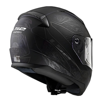 LS2 Rapid 2 Crypt Kapalı Kask (Mat Siyah)