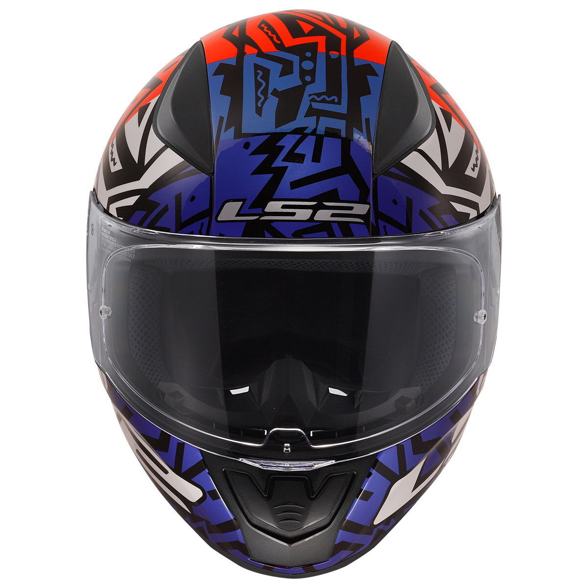 LS2 Rapid 2 Memphis Kapalı Kask (Kırmızı-Mavi)