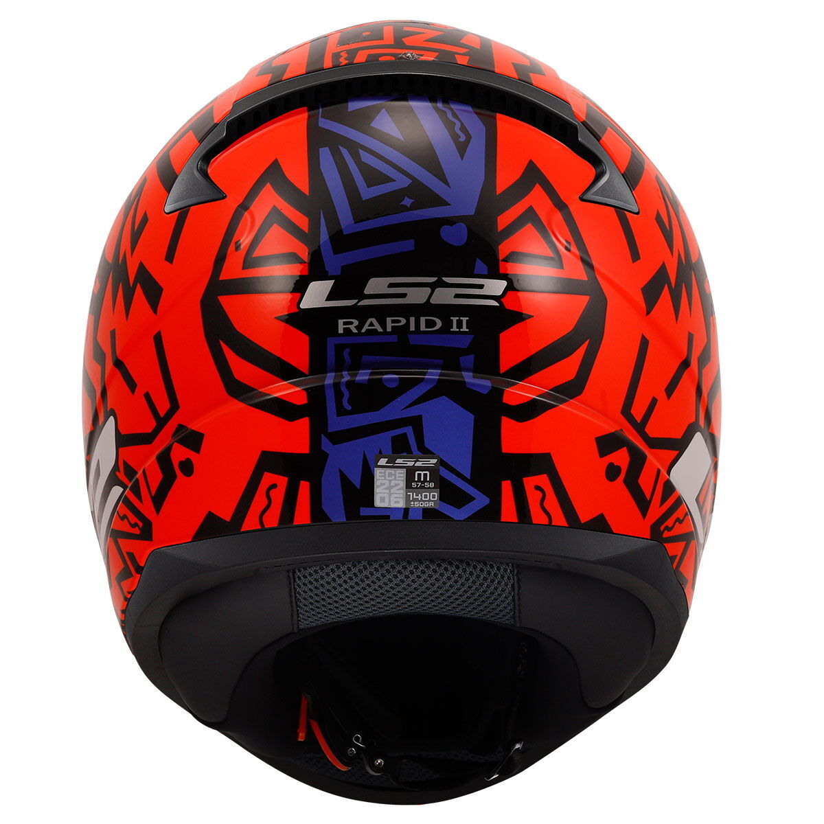 LS2 Rapid 2 Memphis Kapalı Kask (Kırmızı-Mavi)