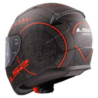 LS2 Rapid 2 Takaroa Kapalı Kask (Mat Siyah-Kırmızı)