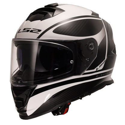 LS2 Storm 2 Dodger Kapalı Kask (Mat Siyah-Beyaz)