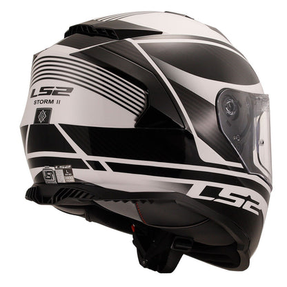 LS2 Storm 2 Dodger Kapalı Kask (Mat Siyah-Beyaz)
