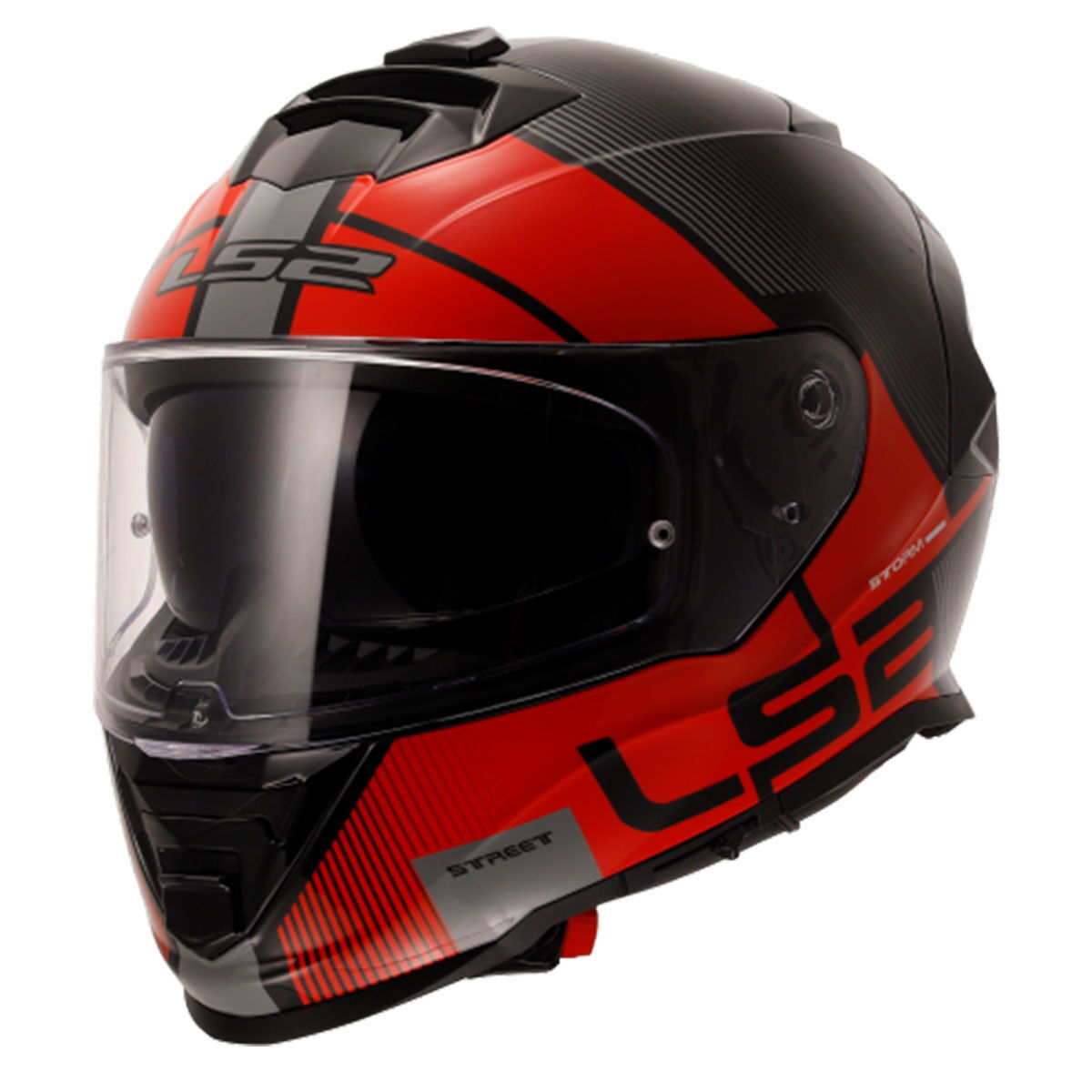 LS2 Storm 2 Epic Kapalı Kask (Siyah-Kırmızı)