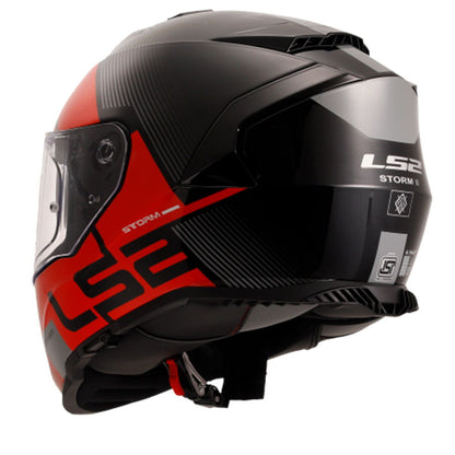 LS2 Storm 2 Epic Kapalı Kask (Siyah-Kırmızı)