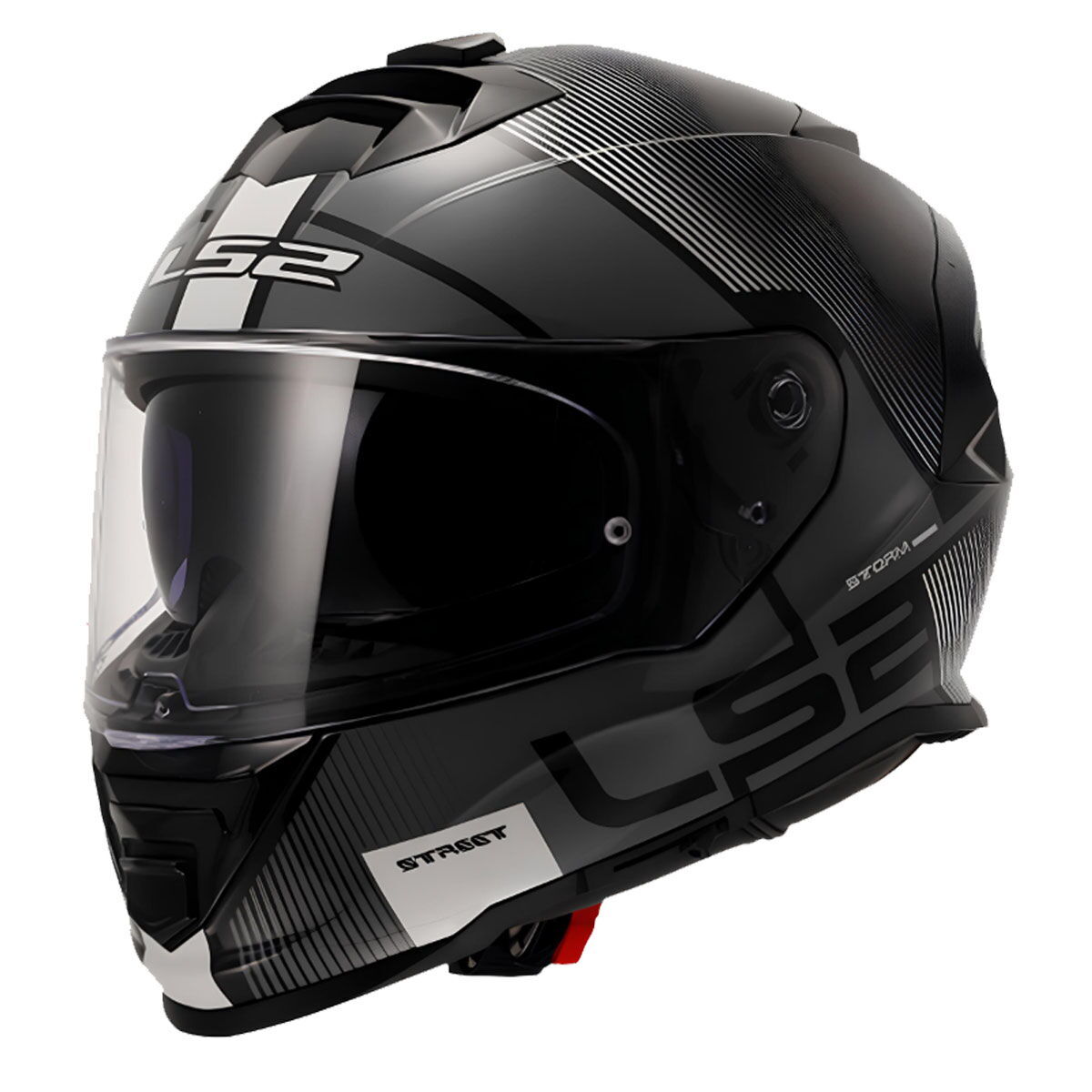 LS2 Storm 2 Epic Kapalı Kask (Siyah-Beyaz)