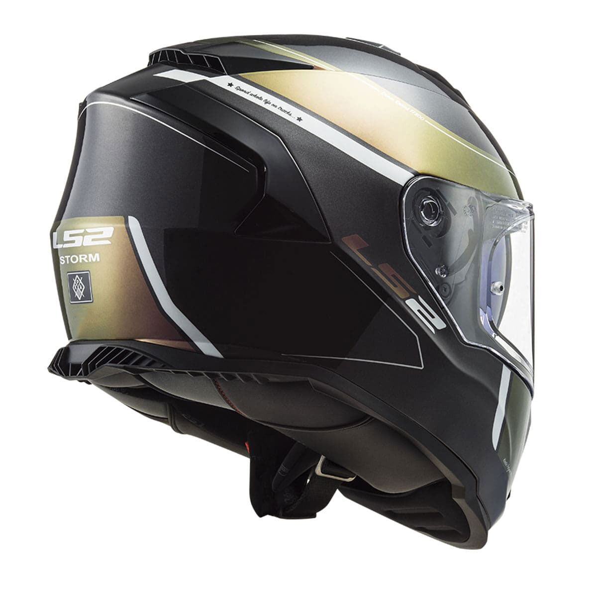 LS2 Storm 2 Velvet Kapalı Kask (Mat Siyah-Gökkuşağı)