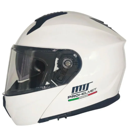 MTS M-966 ÇENE AÇILIR KASK GÜNEŞ VİZÖRLÜ WHİTE