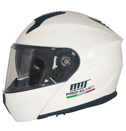 MTS M-966 ÇENE AÇILIR KASK GÜNEŞ VİZÖRLÜ WHİTE