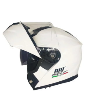 MTS M-966 ÇENE AÇILIR KASK GÜNEŞ VİZÖRLÜ WHİTE