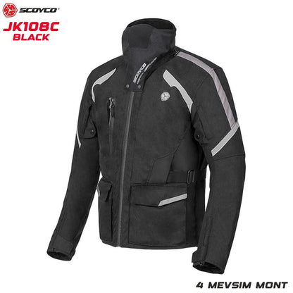 Scoyco JK108C  Motosiklet Montu (Siyah)