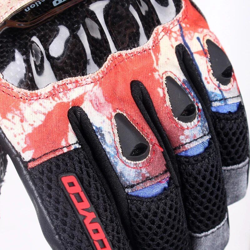 Scoyco MC47 Yazlık Korumalı Eldiven (Kırmızı-Mavi-Siyah)