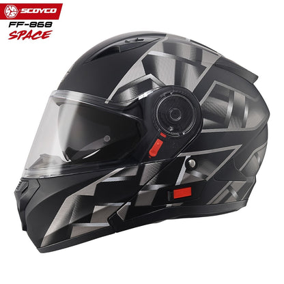 Scoyco Motosiklet Kaskı 868 Space Çene Açılır Kask